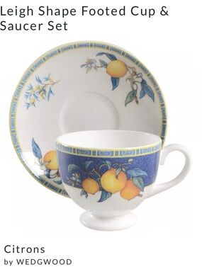 Wedgewood Citrins (retired) cup /saucer /desert plate /sugar bowl /creamer set